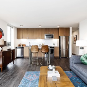 Open Kitchen and Living Midtown Square Open Kitchen and Living