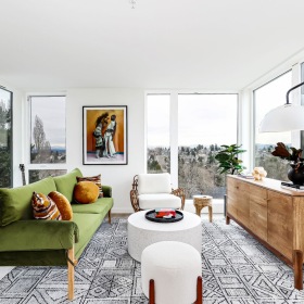 Living Room with View Midtown Square Living Room with View
